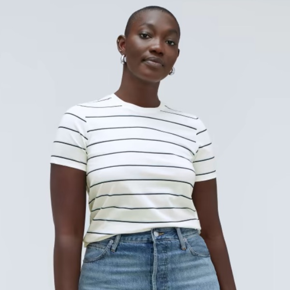 Everlane Organic Cotton Striped Crew Tee